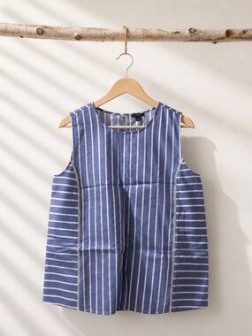 Ann Taylor Blue Striped Blouse